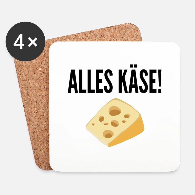 Alles Käse! - Untersetzer (4er-Set) - Weiß