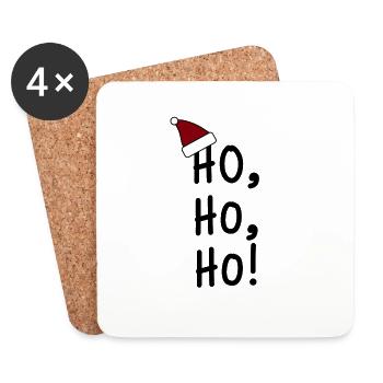 Ho, Ho, Ho! Christmas - Coasters (set of 4) - white - Front