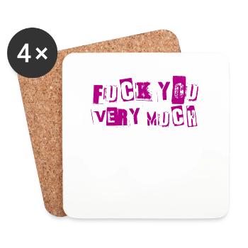 Fuck you very much - Coasters (set of 4) - white - Front