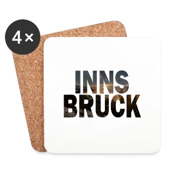 Vallée d'Innsbruck - Dessous de verre (lot de 4) - blanc - Devant