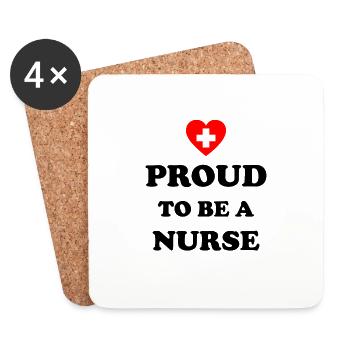Krankenschwester Nurse - Untersetzer (4er-Set) - Weiß - Vorne