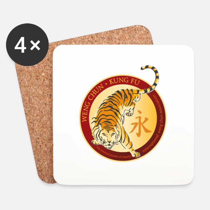 WengChunMH Logo 2 - Untersetzer (4er-Set) - Weiß