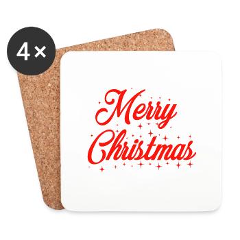 Noël - Dessous de verre (lot de 4) - blanc - Devant