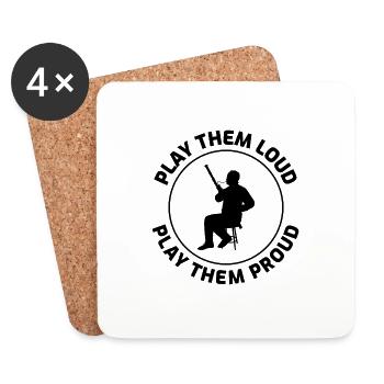 Bassoon Band Player Musical Instrument Funny Gift - Coasters (set of 4) - white - Front