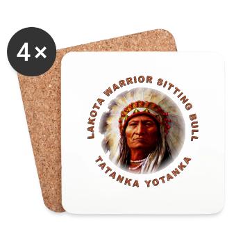 Tatanka Yotanka pour Sitting Bull - Dessous de verre (lot de 4) - blanc - Devant