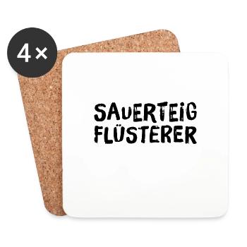 Sauerteig ist meine Leidenschaft - Untersetzer (4er-Set) - Weiß - Vorne