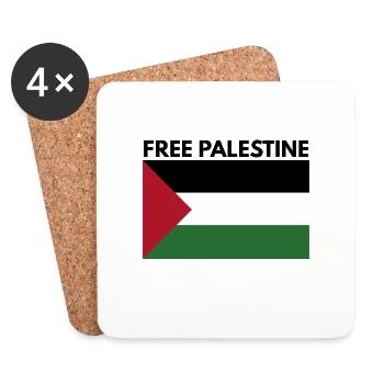 Free Palestine - Coasters (set of 4) - white - Front