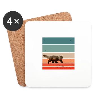 Red panda - Coasters (set of 4) - white - Front