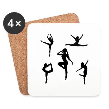 Queens of Dance Noir - Dessous de verre (lot de 4) - blanc - Devant