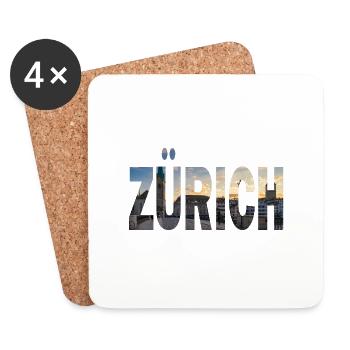 Zürich Stadtbild - Untersetzer (4er-Set) - Weiß - Vorne