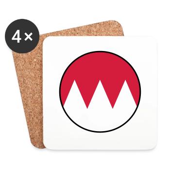Franconian coat of arms - Coasters (set of 4) - white - Front