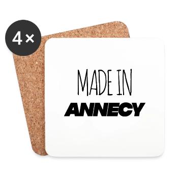 Annecy Made in savoie - Dessous de verre (lot de 4) - blanc - Devant
