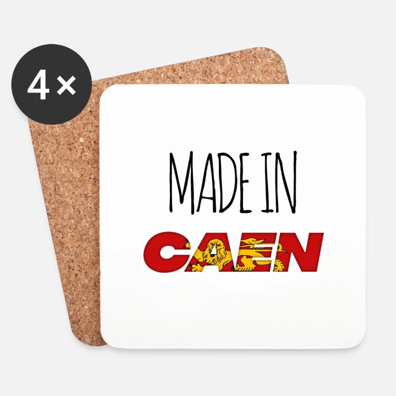 Caen Made in Normandy - Untersetzer (4er-Set) - Weiß