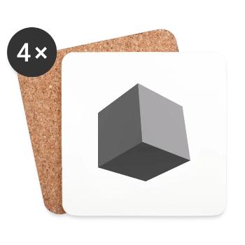 Cube - Untersetzer (4er-Set) - Weiß - Vorne