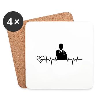 Doctor profession saying gift - Coasters (set of 4) - white - Front