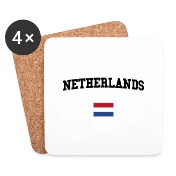 PAYS-BAS - Dessous de verre (lot de 4) - blanc - Devant