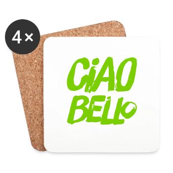ciao bello - Untersetzer (4er-Set) - Weiß - Vorne