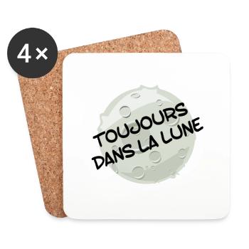 Toujours dans la lune - Dessous de verre (lot de 4) - blanc - Devant