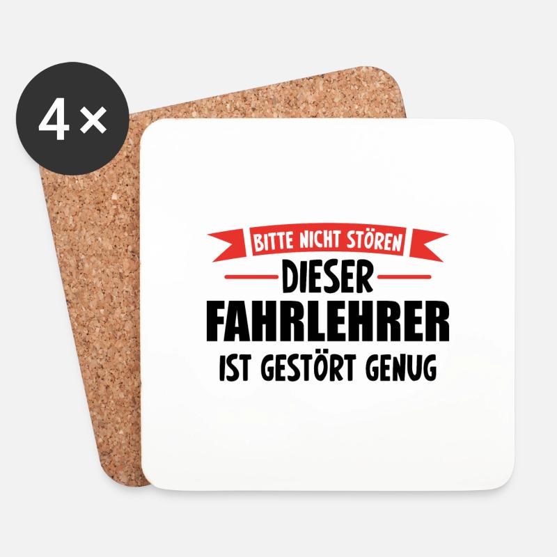 Bitte nicht stören dieser fahrlehrer ist gestört - Untersetzer (4er-Set) - Weiß