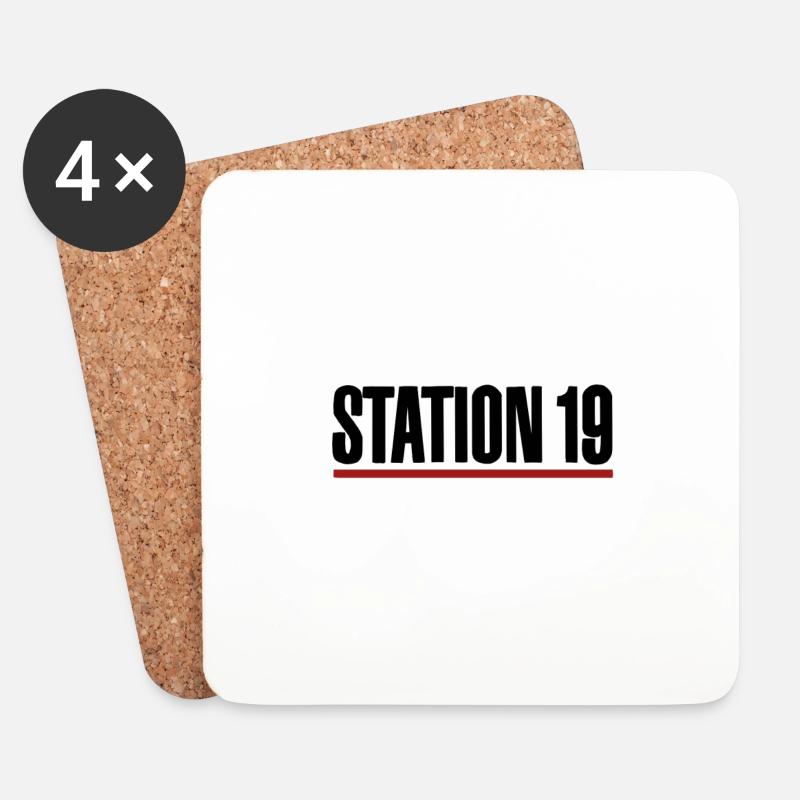 Station 19 - Untersetzer (4er-Set) - Weiß