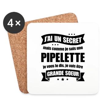 FUTURE GRANDE SŒUR - Dessous de verre (lot de 4) - blanc - Devant