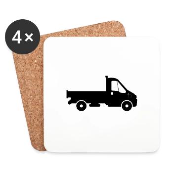 Lastwagen - Untersetzer (4er-Set) - Weiß - Vorne