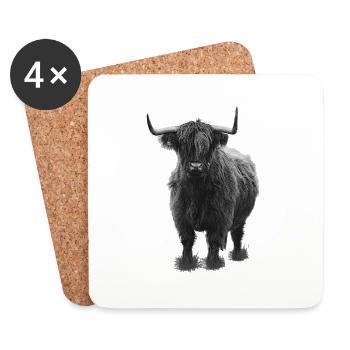Galloway Rind - Untersetzer (4er-Set) - Weiß - Vorne