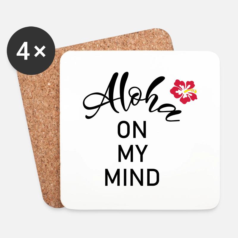 Aloha on my mind - Untersetzer (4er-Set) - Weiß