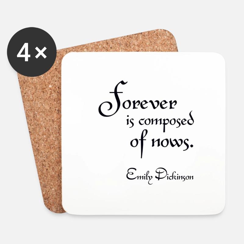 Emily Dickinson Zitat Geschenk - Untersetzer (4er-Set) - Weiß
