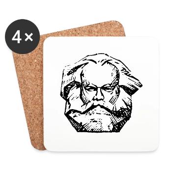 Karl Marx | Kommunismus Shirt | Marxismus Sweater - Untersetzer (4er-Set) - Weiß - Vorne
