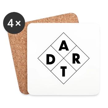 Dart Sport - Dessous de verre (lot de 4) - blanc - Devant