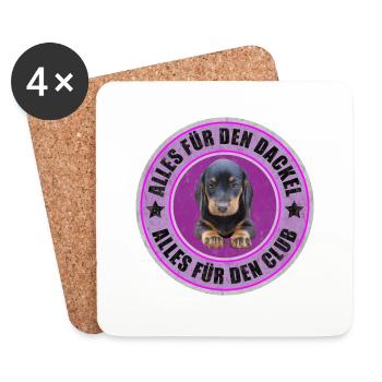 Dachshund - Dachshund - All for the Dachshund - Coasters (set of 4) - white - Front