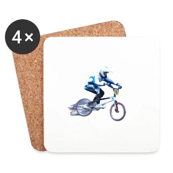 vélo bmx vtt - Dessous de verre (lot de 4) - blanc - Devant