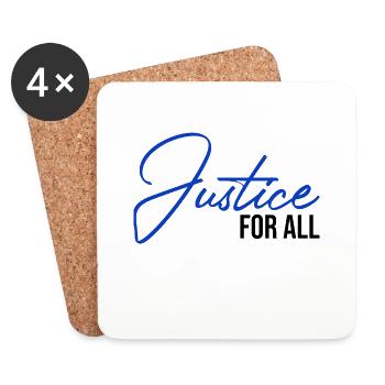 justice for all - Coasters (set of 4) - white - Front