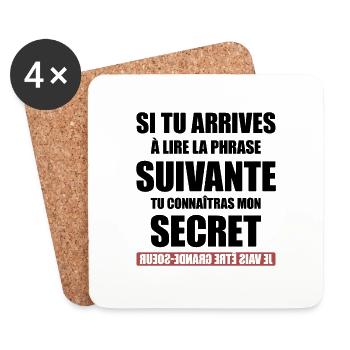 FUTURE GRANDE SOEUR - Dessous de verre (lot de 4) - blanc - Devant