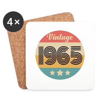 millésime 1965 - Dessous de verre (lot de 4) - blanc - Devant