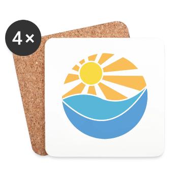 Sonne & Meer - Untersetzer (4er-Set) - Weiß - Vorne