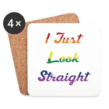 I Just Look Straight - Untersetzer (4er-Set) - Weiß - Vorne