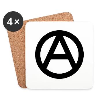 Anarchy - Coasters (set of 4) - white - Front