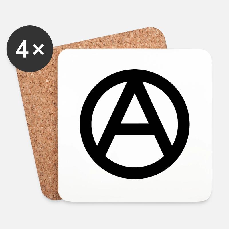 Anarchy - Untersetzer (4er-Set) - Weiß