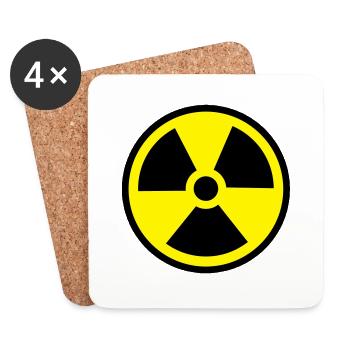 Radiology radioactivity symbol - Coasters (set of 4) - white - Front