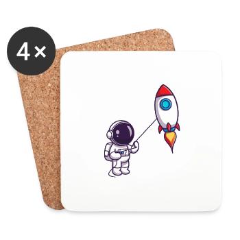 Astronaut - Coasters (set of 4) - white - Front