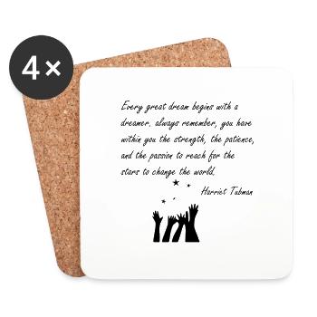 Every Great Dream - Coasters (set of 4) - white - Front