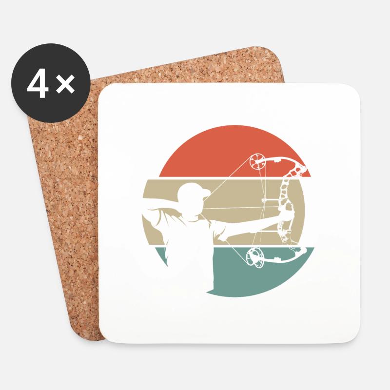 Archery Archer Compound Bow Bows - Coasters (set of 4) - white