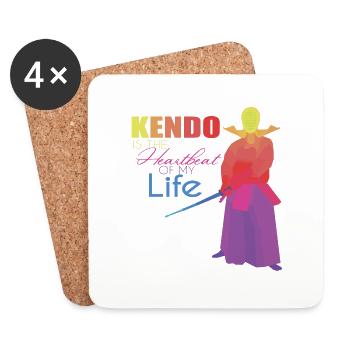 Kendo - Untersetzer (4er-Set) - Weiß - Vorne