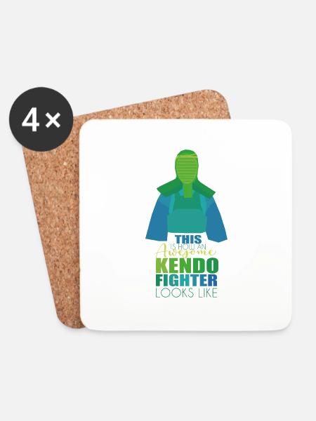 Kendo - Untersetzer (4er-Set) - Weiß