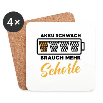 Schorle Pfälzer Riesling Weinfest - Untersetzer (4er-Set) - Weiß - Vorne