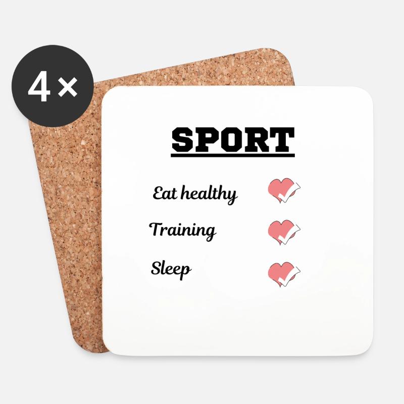 Sport - Untersetzer (4er-Set) - Weiß