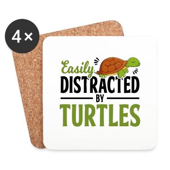 Turtle And Turtle - Coasters (set of 4) - white - Front