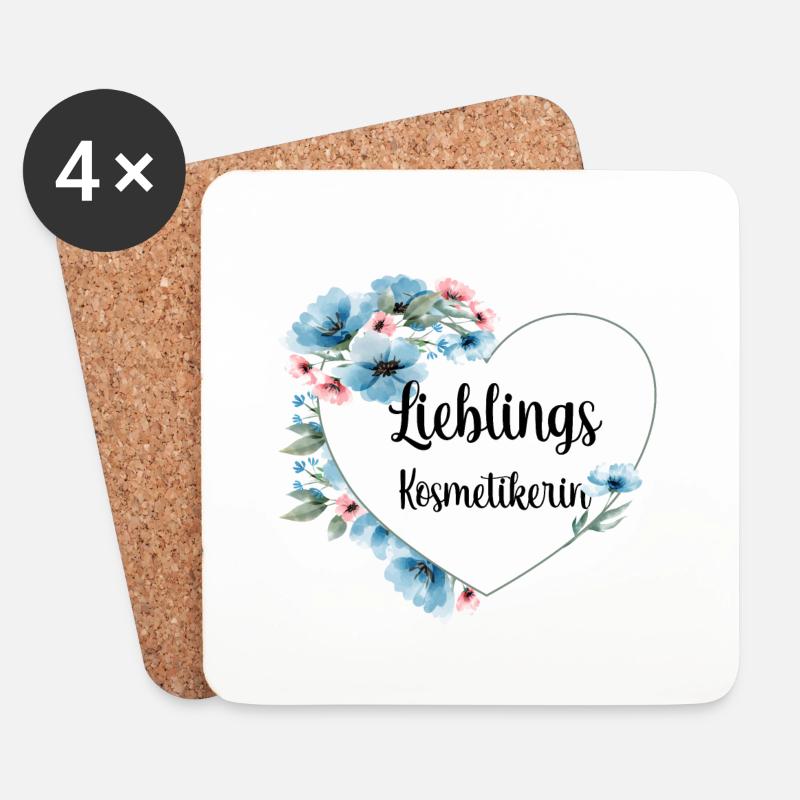 Lieblings Kosmetikerin - Untersetzer (4er-Set) - Weiß
